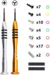 eXtremeRate Cross Screwdriver Tri-Wing Screwdrivers Kit, Assemble Disassemble Tools Set with Springs and Tweezers Screws for NS Switch Lite