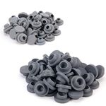 20mm 13mm Vial Rubber Stopper Set, 100 Count Mushroom Shape Self Healing Injection Ports, Safe Bottle Stoppers for 13 mm 7 mm Opening Glass Vial and Liquid Culture Jars (50 Pcs 20mm, 50 Pcs 13mm)