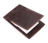 Robrasim Handmade Leather Yardage Book Cover, Leather Golf Scorecard Holder - Coffee