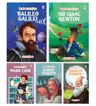 Story Books for Kids (Set of 5 Books) (Illustrated) - World Scientists - Biographies for Children - 6 Years to 10 Years Old - Einstein, Newton, Galileo Galilei, Marie Curie, Charles Darwin