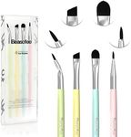 Fine eyeshadow brush 4 Pcs Eyeliner Brush Eyeshadow Brush Set Angled Eyeliner Brush Fine Point Brush Precision Eye All Over Shader, Tapered Soft Blender Eyebrow Brush Eye Brush Set