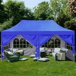 20x10 ft Pop Up Canopy Party, Wedding, Camping Tent Instant Folding Portable Shelter with Removable Side Walls