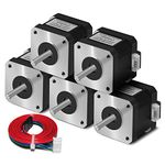 UsongShine 5PCS 4 Lead Nema17 Stepper Motor 42 Motor Nema 17 Motor 42BYGH 38MM 1.5A (17HS4401S) Motor for CNC XYZ 3D Printer Motor