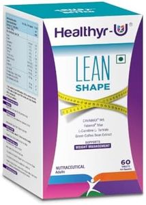 Healthyr-U Lean Shape for Men & Women | Alpha Cyclodextrin, Phaseolus Vulgaris, L-Carnitine, Green Coffee Bean Extract | 60 Tablets (Pack of 1)