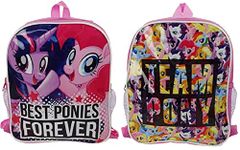 My Little Pony Reversible 2 Sided Backpack Rucksack School Travel Bag Kids Children 32cm