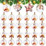 24 Pcs Christmas Photo Ornament Bal