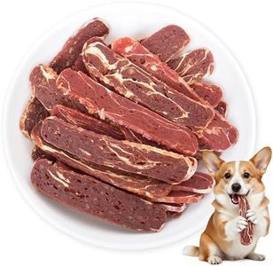 MULTIBITES 17.6oz Marbly Beef Strips for Dog Jerky Treats - Natural High Protein Beefhide for Dental Chews - Supports Hip & Joint Health - Dog Training Treats for Small & Large Dogs