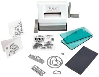 Sizzix Sidekick Starter Kit 661770 Portable Manual Die Cutting & Embossing Machine for Arts & Crafts, Scrapbooking & Cardmaking, 6.35 cm Opening, 2.5" Opening, White