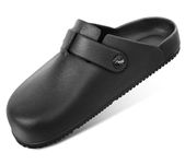 KEMISANT Womens Clogs, Slip on Sandals Nurse Shoes for Womens House Work Garden Work Outdoor Walking(Black-8 Women/6 Men)