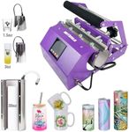 BetterSub 3in1 3 OZ 1.5 OZ Shot Glass Tumbler Mug Heat Press Machine 30 OZ 20 OZ 16 OZ Sublimation Straight Skinny Tumbler Mug,11 OZ 15 OZ 16 OZ Sublimation Mug Heat Transfer Purple