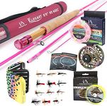 Maxcatch Elegant Fly Fishing Combo 5/6wt for Ladies: Included Fly Rod, Fly Reel, Fly Line, Backing, Leader and Fly Box