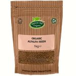 Organic Alfalfa Seeds for Sprouting 1kg by Hatton Hill Organic - Free UK Delivery