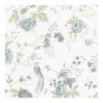 Designer Julian Macdonald Exotica Floral Duck Egg/Lilac Wallpaper