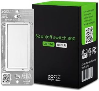 Zooz 800 Series Z-Wave Long Range S2 On Off Switch ZEN76 800LR, White | Simple Direct 3-Way and 4-Way Solution (Works with Regular Switches, No Aux Switch Needed) | Z-Wave Hub Required