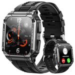 Hohosb Sport Smart Watch for Men Women Answer/Make Calls, Fitness Tracker 1.95" Touch Screen Heart Rate Sleep Monitor,IP68 Waterproof Fitness Smartwatches Compatible with Android IOS-Black