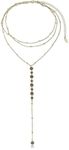 Ettika Lariat Necklace For Women. Y Necklace For Women. Bali Dreams Three Row Lariat Necklace. 18k Gold Plated Crystal Chain