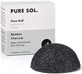 pureSOL Konjac Facial Sponge - Activated Charcoal