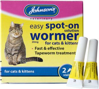 Johnsons Spot On Cat Wormer, 2-Pack – Easy Deworming Treatment