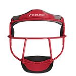 CHAMPRO The Grill Defensive Fielder's Protective Steel Frame Softball Face Mask, Scarlet, Youth