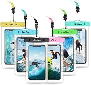 ProCase 6 Pack Waterproof Phone Pouch Waterproof Phone Case for iPhone 15 14 13 12 11 Pro Max XS X, Cell Phone Pouch Holder with Lanyard for Galaxy S23 S22 S21 Pixel Up to 7.0" -Mixed