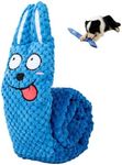 Dog Squeaky Toys, Plush Interactive Toys for Big Dog, Chewing Toys for Puppy, Durable Anti-Anxiety Toys for Small Medium Large Big Dogs Reduce Boredom (Blue)