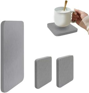 3PCS Water Absorbent Diatomite Coasters Instant Drying Diatomite Sink Sink Drying Stone Tray for Kitchen Bathroom Counters (Grey)