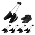 Incutex 5 pairs of shoe trees variable size UK 5-11, plastic shoe shaper, men women shoe stretchers for sneakers, trainers, flats, loafers