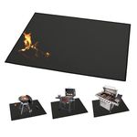 Fireproof Mat for Deck Protection - 60x40" (150x100cm) - Reusable Ember Mat for Fire Pit - Square Patio Mat for Ultimate Protection