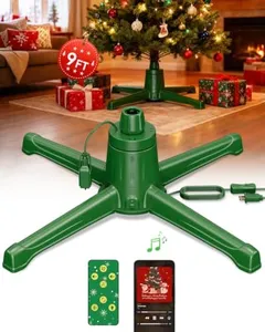 HOPOCO Musical Rotating Christmas Tree Stand with Remote & Memory Function