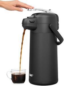 GiNT 3L Airpot Coffee Dispenser with Pump, Insulated Coffee Carafe for Hot Liquids, Stainless Steel Vacuum Insulated Pump Dispenser for Hot/Cold Beverages, Home Office Commercial Outdoor Use(101oz)