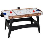 Soozier 61" Air Hockey Table, 12V Powered Arcade Game Table for Adults with LED Electronic Scoreboard, Manual and Electronic Scorers, 2 Pucks, 2 Pushers, Air Hockey Game for Home