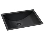 Ruvati 18 x 12 inch Gunmetal Black Undermount Bathroom Sink Stainless Steel - RVH6110BL