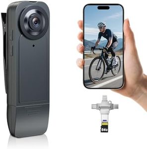 Yeigpzk Mini Body Camera 1080P HD Wearable Body Cam – 2025 Upgrade with Night Vision, Motion Detection, 4-in-1 Card Reader – Built-in 64GB, 5H Battery, Works with iPhone/Android/Mac/PC