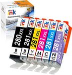 PGI-280XXL CLI-281XXL Replacement for Canon 280 281 Ink Cartridges Compatible with Canon TS9120 Ink Cartridges TR8620a TS8120 TS8220 TS8320 TR8620 TR8520 Printer(PGBK,BK,C,M,Y,PB) 6-Pack