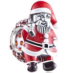 Santa Claus Carry with Christmas Bag Charms fit Pandora Xmas Bracelet, 925 Sterling Silver Santa Sending Present Red Enamel Beads with CZ Stones, Gifts for Family/Mummy/Wife