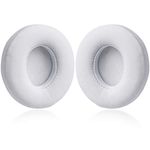 YOCOWOCO Earpads for Beats Solo 2 Solo 3 Replacement Ear Pads Cushions for Beats Solo 2 & Solo 3 Wireless Headphones with Soft Leather and Memory Foam,White