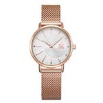 SHENGKE Minimalist Watch (Love Me Tender Love Me Home) Casual Fashion Wrist Watch, Gold(0093L02), Casual Watch