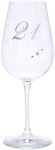 21st Birthday Wine Glass with Etched Heart and Diamante Detailing, 550ml, Gift Boxed