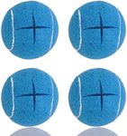 Mloowa Tennis Balls 4 Pcs, Precut for Walkers, Multipurpose for Seniors, Furniture Legs and Floor Protection, 65.0 mm, Light Blue