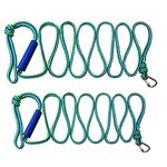 PWC Dock Lines Boat Ropes - 2pcs Heavy Duty Braided Line Marine Mooring Rope with 316 Stainless Steel Clip for Jet Ski Watercraft Boat Kayak