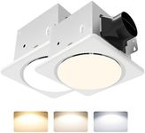 NOVELUX Bathroom Exhaust Fan with Light, UL HVI Certificated 120 CFM 1.2 Sones, 41W Bathroom Fan with Light for Home, 1500lm LED Light 2700K/4000K/6500K 2 pack
