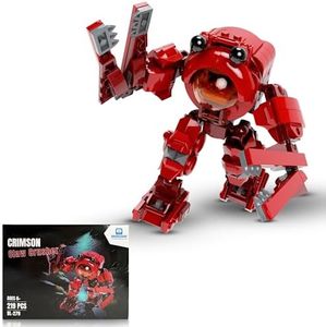 Brick Loot Crimson Claw Crusher Lobster Mech Building Kit – 219-Piece Poseable Robot Construction Toy, STEM Gift, Compatible with Major Brick Brands