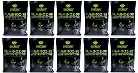 UTKARSH Huminoz-98 Humic Acid (98%) for Plant | Plant Fertilizer for Potted Plants | Plant Growth Enhancer, Soil Conditioner, Improves Plant Root System | (Set of 10 of 900 gm; 9 Kg)