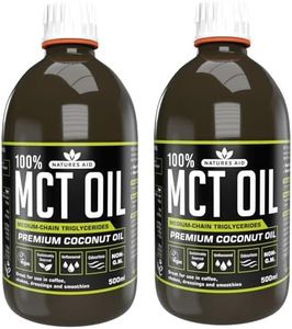 Natures Aid 100% MCT Oil - Premium Coconut Oil 500ml (Pack of 2)