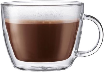 Bodum - 10608-10 - Bistro - Set 2 Tasses à Café Latte Double Paroi avec Anse - 45 cl