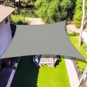 Amagenix Waterproof Sun Shade Sail Canopy 1 2' X 1 6'Light Grey Shade Sail Breathable Curved 95% UV Blockage Awning Shelter for Outdoor Patio Backyard Garden Activities,Customized