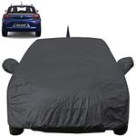 Baleno Dustproof Car Cover with Mirror & Antenna Pockets, Grey Color, Taffeta Polyster,Triple Stitched, Compatible with Maruti Baleno Car Cover (2015 to 2024), Baleno Car Accessories