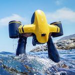 YOUGYM ROBOSEA Underwater Scooter Dual Motors, Seaflyer Waterproof Swimming Pool Sea Scooter 2 Speed Level for Diving, Underwater Sports Snorkeling Gear for Adults, Action Camera Compatible, Yellow