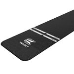 TARGET Darts World Champion Darts Mat Black and White | Dart Oche Mat with Soft Tip and Steel Tip Throw Line Distances | Non Slip Carpet Mats for Floor and Dart Tips Protection | Darts Accessories UK