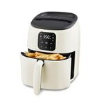 DASH Tasti-Crisp™ Ceramic Air Fryer Oven, 2.6 Qt., Cream – Compact Air Fryer for Healthier Food in Minutes, Ceramic Nonstick Surface, Ideal for Small Spaces - Auto Shut Off, Digital, 1000-Watt